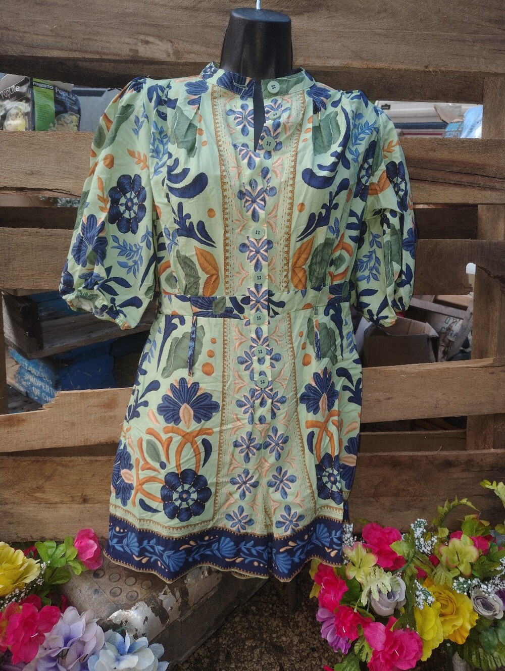 Farm Rio Ocean Tapestry Romper Size Xs